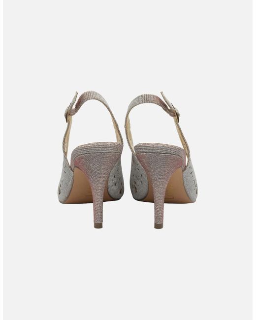 Lotus White Marisol Slingback Court Shoes