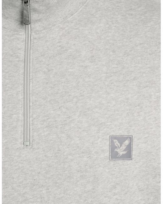 Lyle & Scott Gray Lounge 1/4 Zip Sweatshirt for men