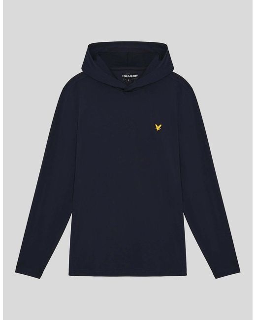 Lyle & Scott Blue Performance Hooded Midlayer for men
