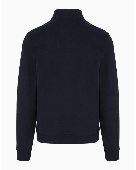 Belstaff Blue Patch Logo 1/4 Zip Sweatshirt for men