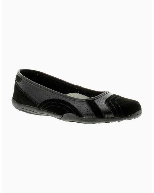 Strollers Black Flat Shoes Jackie Leather Slip On Uk Size
