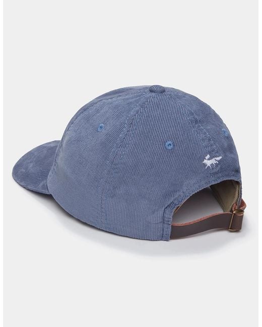 aubi Blue Dearne Cord Cap for men