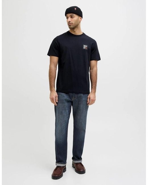 Jack & Jones Blue Relaxed Fit Five Pocket Jeans for men