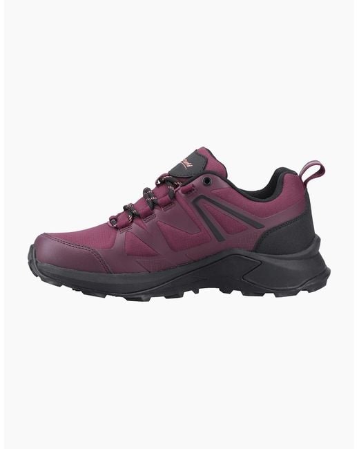 Cotswold Purple Horton Low Textile Burgundy Hiking Shoes