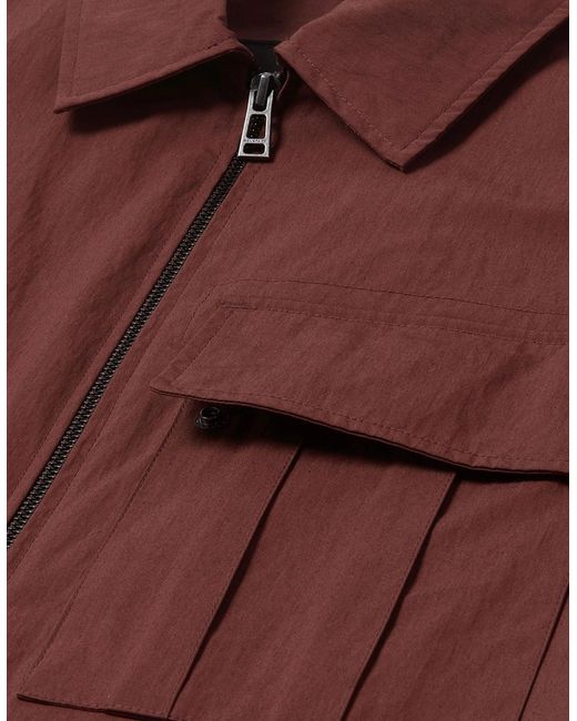 Belstaff Brown Cargo Overshirt Oxblood for men