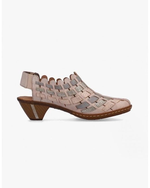 Rieker Natural 46778-64 Slingback Shoes Multi