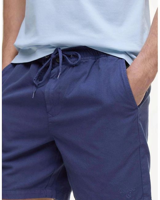 Barbour Blue Washed Oxford Relaxed Short for men
