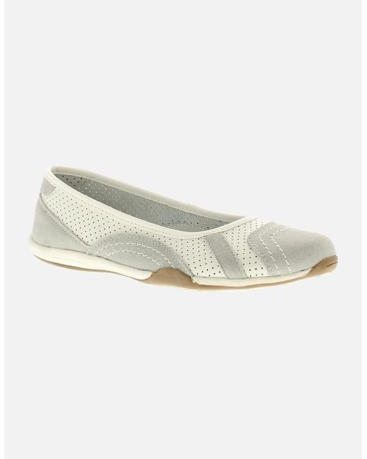 Strollers Gray Flat Shoes Jackie Leather Slip On Uk Size