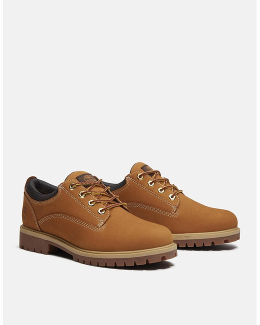 Timberland Brown Heritage Nubuck Oxford Shoes for men