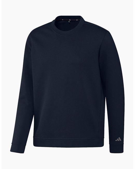Adidas Blue Adult Blank Crew Neck Sweatshirt for men
