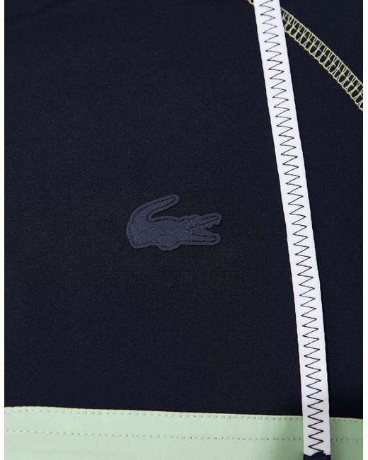 Lacoste Blue Colourblock Accents Pullover Windbreaker Jacket