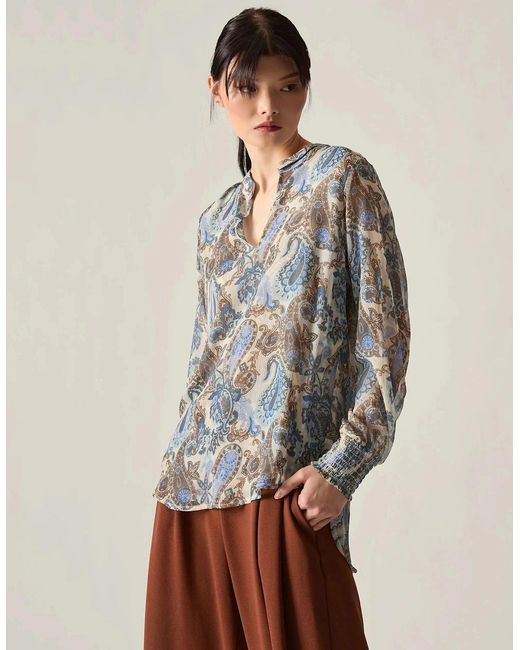 James Lakeland Multicolor Paisley Print Blouse