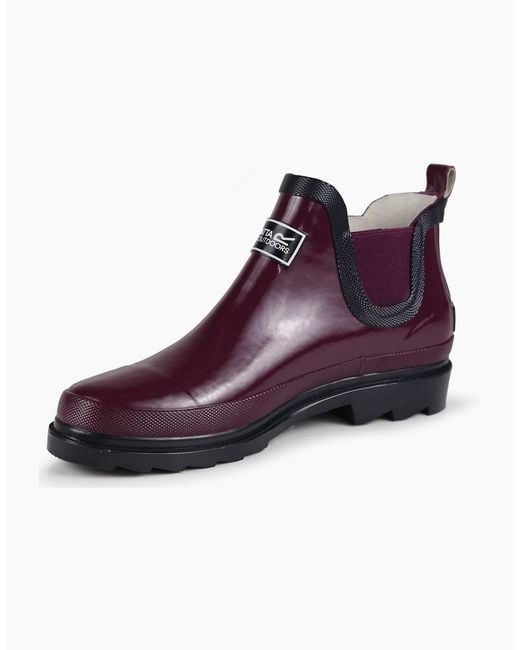 Regatta Purple Harper Rain Boots With Lug Sole