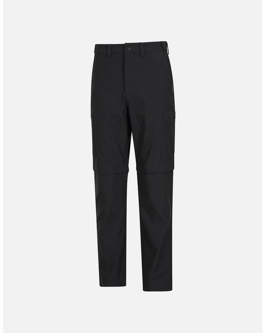 Mountain Warehouse Black Trek Convertible Trousers for men