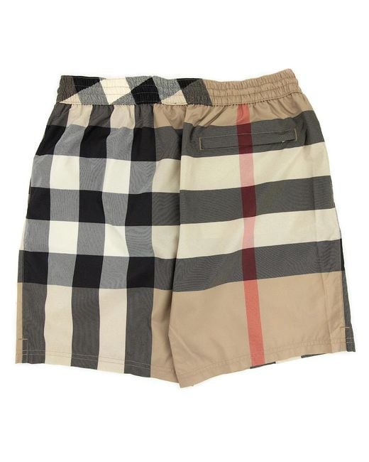 Burberry Natural Guildes Check Shorts Archive for men