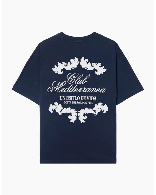 Pompeii3 Blue Club Mediterranea Boxy T-Shirt for men