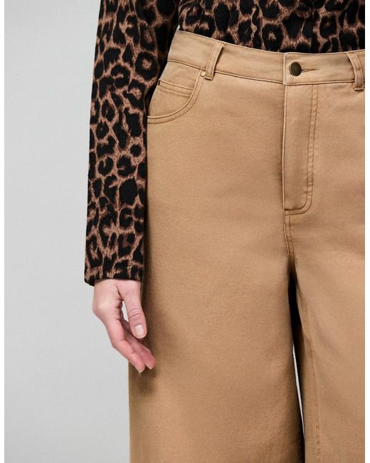 Ro&zo Natural Petite Camel Wide Leg Jeans