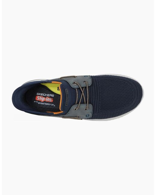 Skechers Blue Delson 3.0 Roth Slip for men
