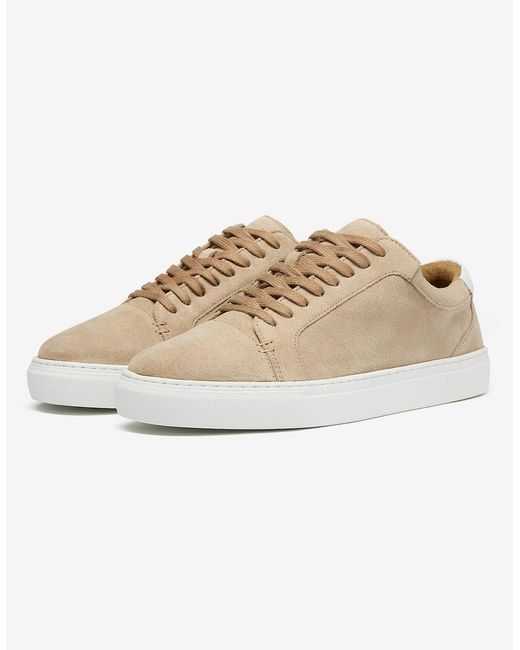 Oliver Sweeney White Suede Cupsole Trainers for men