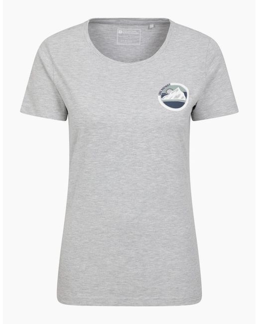 Mountain Warehouse Gray Ladies Lake District Tree Ring Organic T-Shirt
