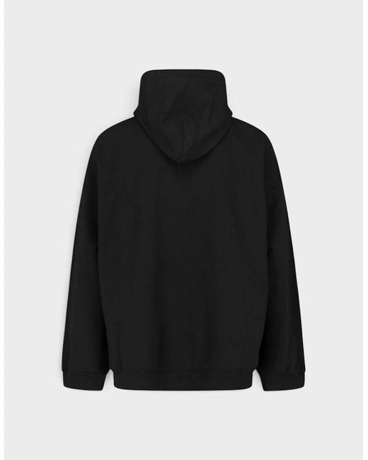 Balenciaga Black Round Backflip Logo Hoodie for men