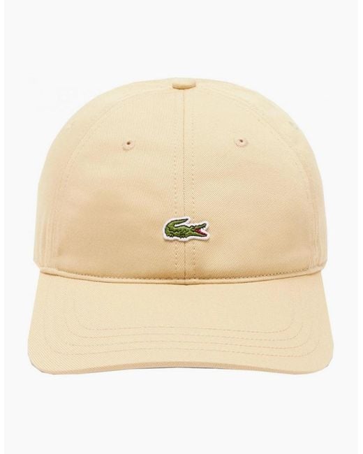Lacoste Natural Cotton Twill Cap for men