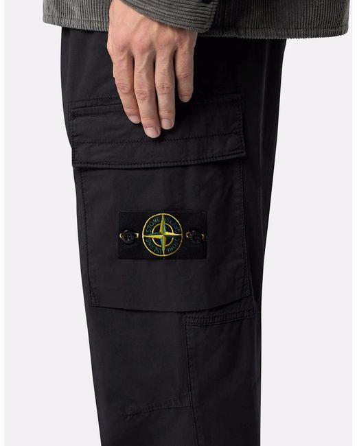 Stone Island Blue S0A10 Cuffed Cargo for men