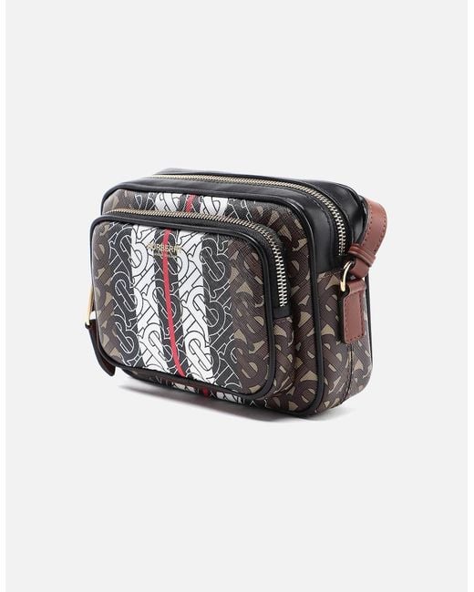 Burberry Black Monogram Print E-Canvas Camera Bag