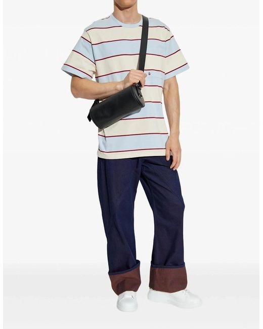 McQueen White Stripe T-Shirt for men