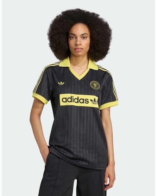Adidas Black Originals Football-Inspired Jersey