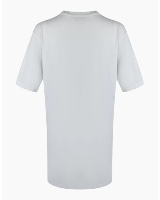 Love Moschino Gray Large Box Logo Oversized Mini T-Shirt Dess