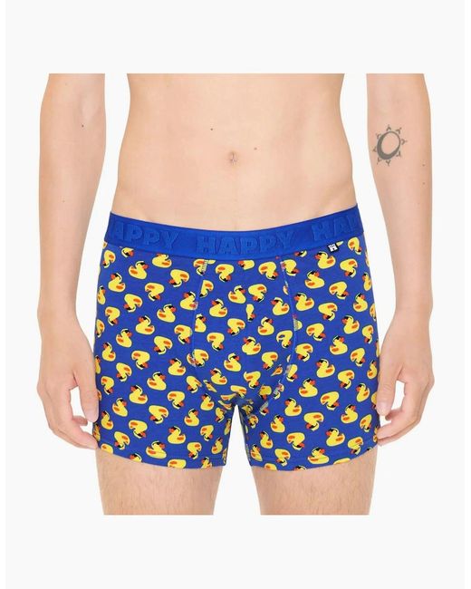 Happy Socks Blue Rubber Ducks Boxer Trunk for men