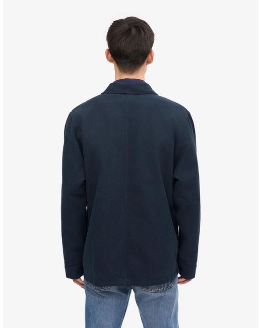 COLORFUL STANDARD Blue Organic Workwear Jacket for men
