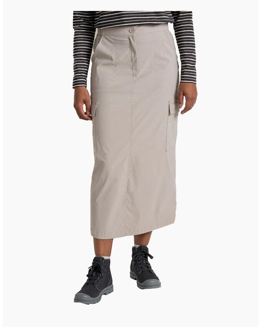 Craghoppers Gray Ladies Pro Nosilife Midi Skirt