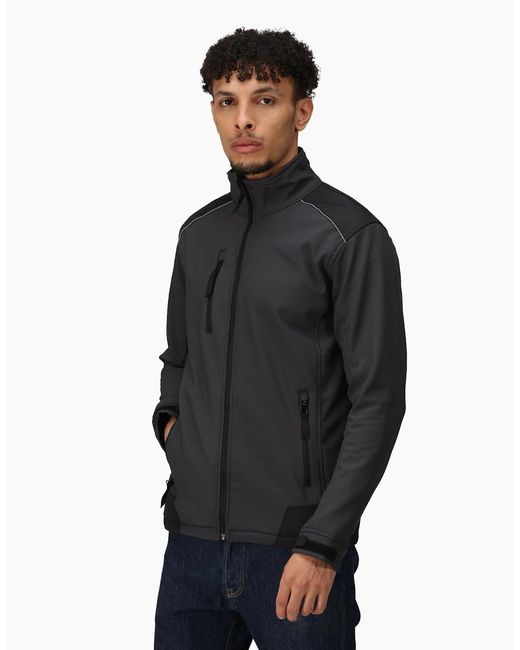 Regatta Blue Sandstorm Workwear Softshell Jacket for men