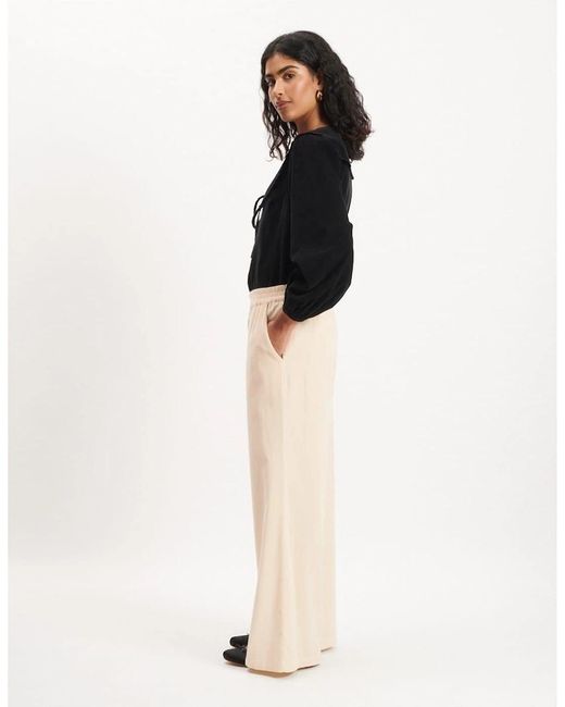 Nobody's Child Natural Misha Wide Leg Trousers