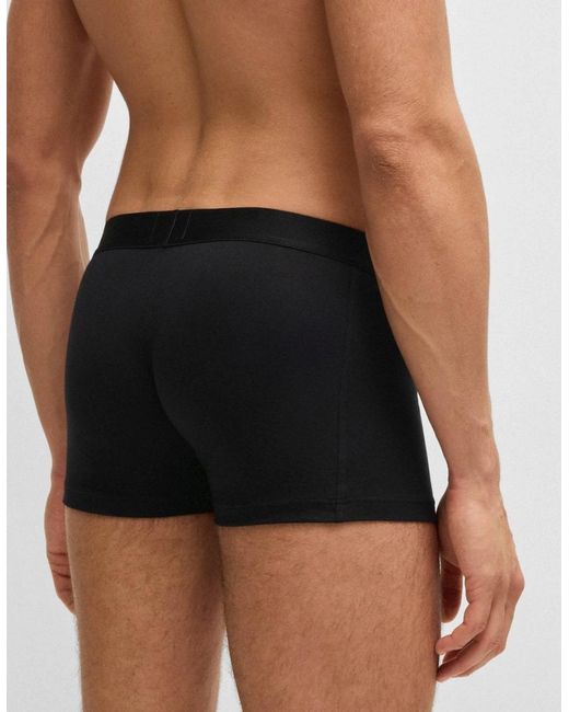 Boss Black Boss 3-Pack Stretch-Cotton Trunks With Logo Waistbands for men