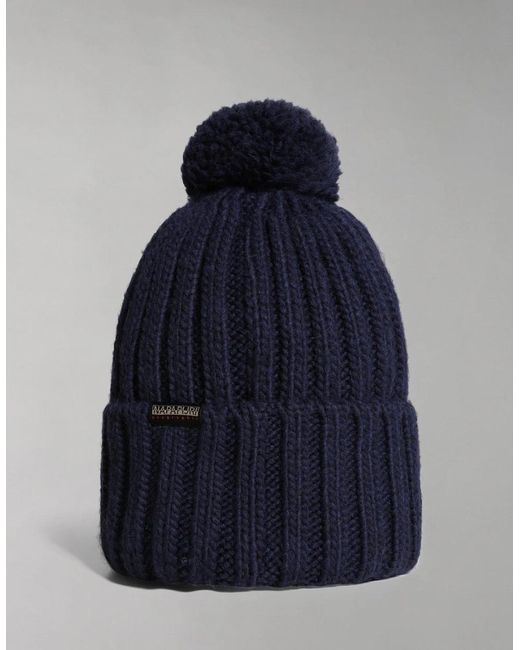 Napapijri Blue Fea 2 Bobble Hat