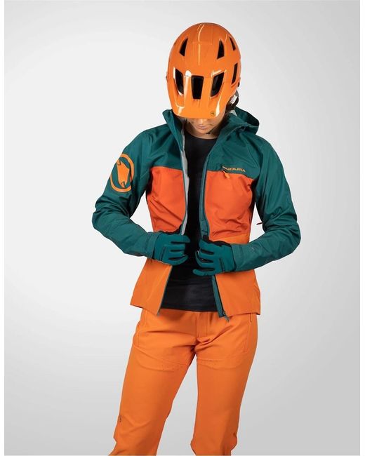 Endura Orange Mt500 Wordmark Solid Patterned Track Pants