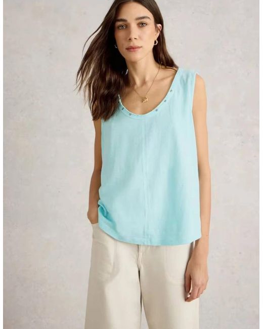 White Stuff Blue Ava Vest Light