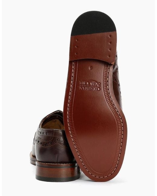 Chapman & Moore Brown Oxford Brogue Leather Mahogany Shoes for men