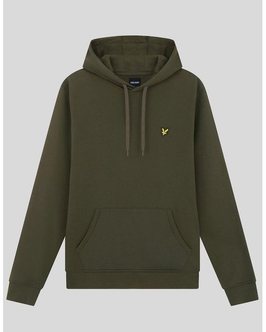 Lyle & Scott Green Loopback Cotton Hoodie for men