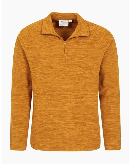 Mountain Warehouse Orange Snowdon Ii Fleece Top for men