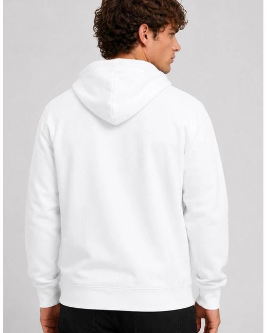 The North Face White Standard Half Dome Pullover Hoodie for men