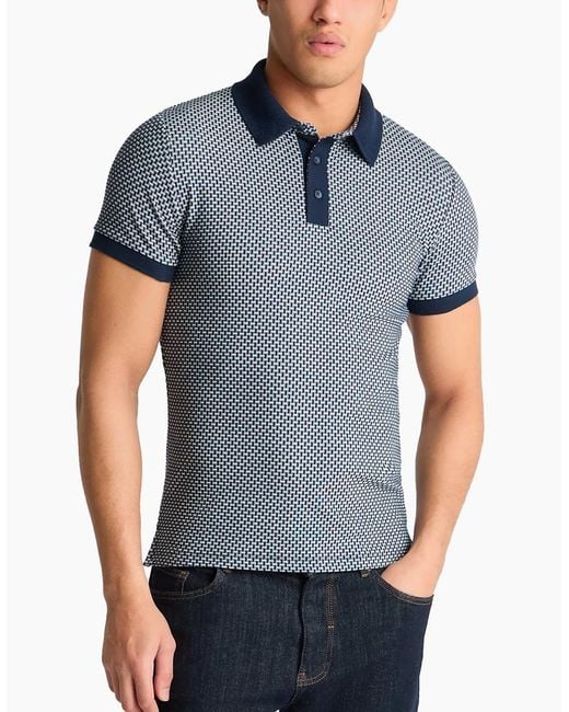 Remus Uomo Blue Short Sleeve Polo Shirt for men