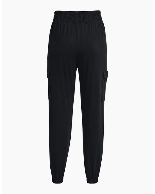 Under Armour Black Solid Patterned Cargo Joggers