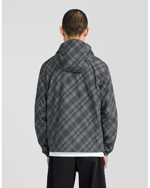 Lyle & Scott Gray Tartan Lightweight Hooded Jacket for men