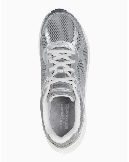 Skechers Blue Go Run Consistent 2.0 Volt Leather Trainers
