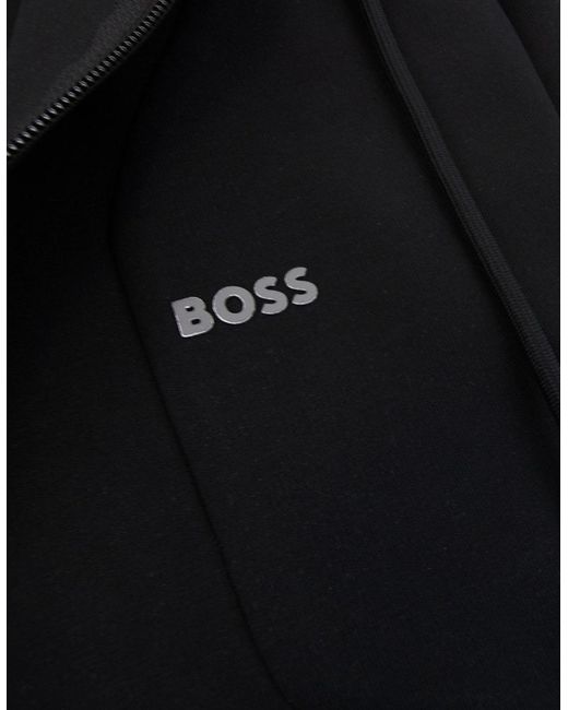 Boss Black Hd Logo Print Zip Up Hoodie 001 for men