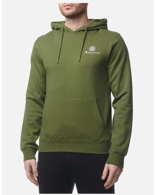 Aquascutum Green Active Big Logo Hoodie for men